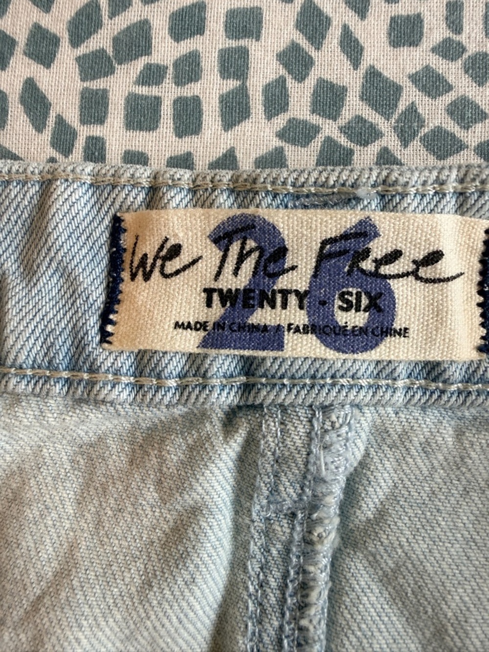 Free People | Pale Blue Raw-Hem Denim Mini‎ Skirt *FLAW* - Picture 8 of 14
